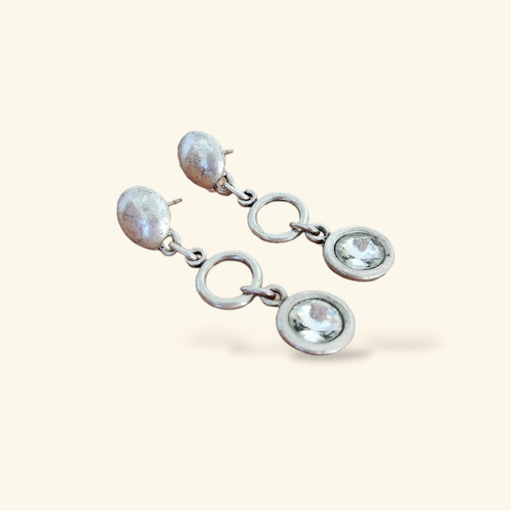 Aqua Earrings - Crystal Clear