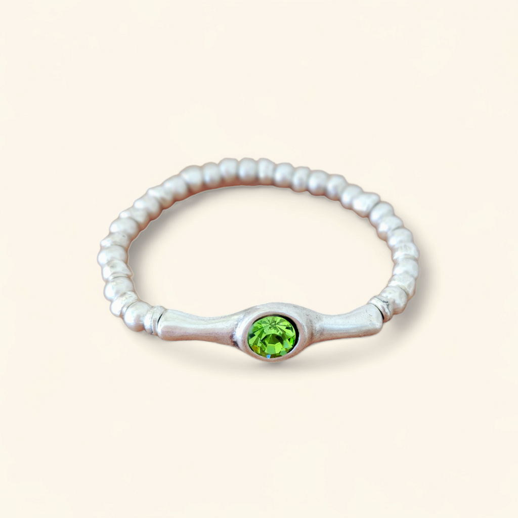 Emblyn Bracelet Green Crystals