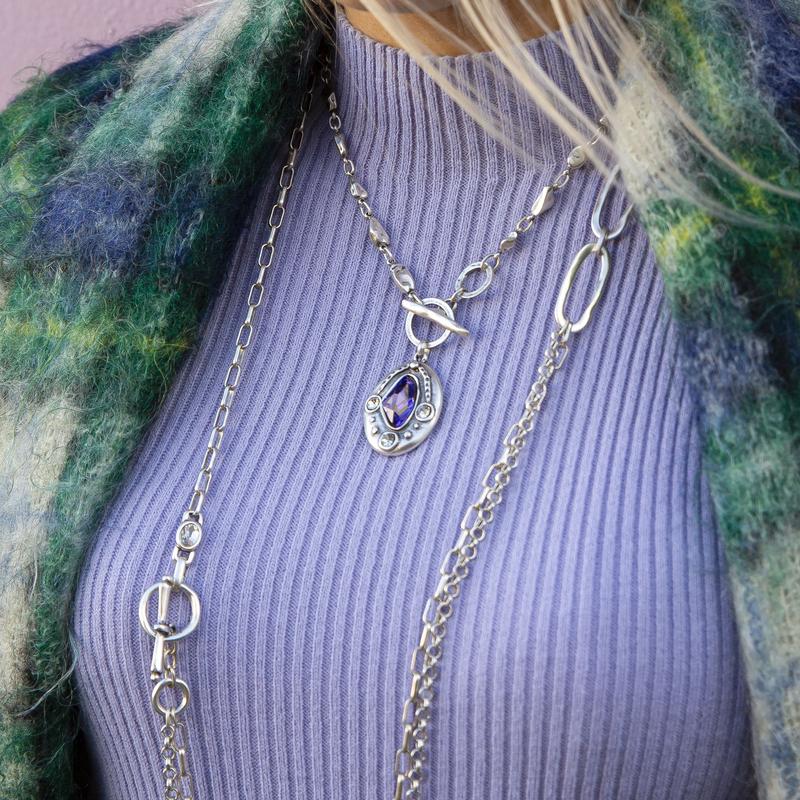 Violet Crystal Necklace